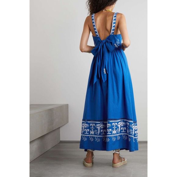 Anthropologie Farm Rio Square-Neck Embroidered Maxi Dress $295 - Picture 7 of 12